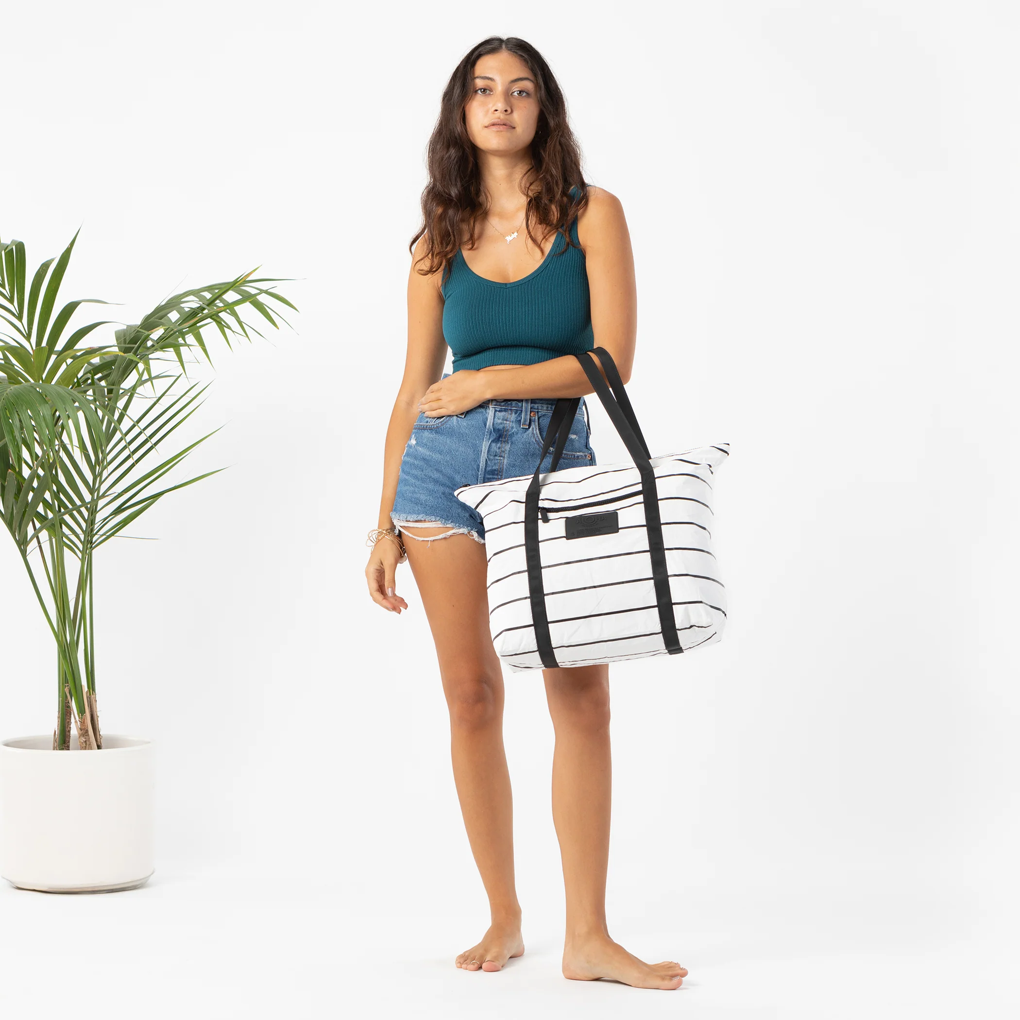 Zipper Tote | Pinstripe - Image 5